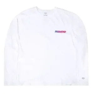 T-shirt Manches Longues Diamond Supply Co Speed Logo - Blanc - 100% Coton - Neuf Avec Étiquettes